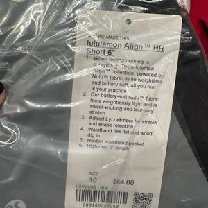 Lululemon align 6in bike short